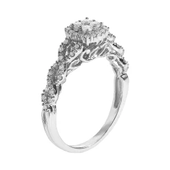 Simply Vera Vera Wang Diamond Twist Frame Engagement Ring in 14k White Gold (1/3 ct. T.W.) -SIMPLY VERA VERA WANG Sales 1067783 ALT