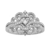Simply Vera Vera Wang Sterling Silver 1/3-ct. T.W. Diamond Scrollwork Ring -SIMPLY VERA VERA WANG Sales 1426822