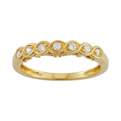 Simply Vera Vera Wang 14k Gold 1/7 ct. T.W. Diamond Twist Wedding Ring