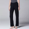 Women's Simply Vera Vera Wang Basic Solid Luxury Pajama Pants -SIMPLY VERA VERA WANG Sales 1904407 Black