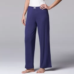 Women's Simply Vera Vera Wang Basic Solid Luxury Pajama Pants -SIMPLY VERA VERA WANG Sales 1904407 Navy