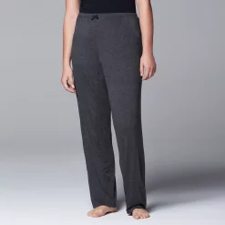 Plus Size Simply Vera Vera Wang Pajamas: Basic Luxury Pajama Pants -SIMPLY VERA VERA WANG Sales 1904425 Heather Coal