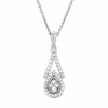 Simply Vera Vera Wang 3/8 Carat T.W. Diamond Sterling Silver Halo Teardrop Pendant Necklace -SIMPLY VERA VERA WANG Sales 2094512