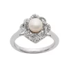 Simply Vera Vera Wang Freshwater Cultured Pearl & Diamond Accent Sterling Silver Twist Ring -SIMPLY VERA VERA WANG Sales 2272642