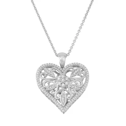 Simply Vera Vera Wang Sterling Silver 1/4 Carat T.W. Diamond Heart Pendant