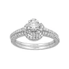 Simply Vera Vera Wang 14k White Gold 9/10 Carat T.W. Diamond Halo Engagement Ring Set -SIMPLY VERA VERA WANG Sales 2527435