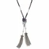 Simply Vera Vera Wang Long Beaded Tassel Lariat Necklace