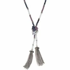 Simply Vera Vera Wang Long Beaded Tassel Lariat Necklace