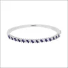 Simply Vera Vera Wang Sterling Silver Lab-Created Blue & White Sapphire Bangle Bracelet
