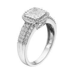 Simply Vera Vera Wang 14k White Gold 3/4 Carat T.W. Diamond Halo Engagement Ring -SIMPLY VERA VERA WANG Sales 2697645 ALT