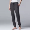 Women's Simply Vera Vera Wang Basic Luxury Banded Bottom Pajama Pants -SIMPLY VERA VERA WANG Sales 2811241 Heather Gray