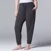 Plus Size Simply Vera Vera Wang Basic Luxury Banded Bottom Pajama Pants -SIMPLY VERA VERA WANG Sales 2822927 Heather Gray
