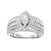 Simply Vera Vera Wang 14k White Gold 1 Carat T.W. Diamond Marquise Engagement Ring -SIMPLY VERA VERA WANG Sales 2908785