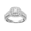 Simply Vera Vera Wang 14k White Gold 1 1/4 Carat T.W. Diamond Square Halo Engagement Ring -SIMPLY VERA VERA WANG Sales 2925239