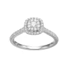 Simply Vera Vera Wang 14k White Gold 1/2 Carat T.W. Diamond Square Halo Engagement Ring -SIMPLY VERA VERA WANG Sales 3027955