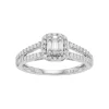 Simply Vera Vera Wang 14k White Gold 1/2 Carat T.W. Diamond Cluster Halo Engagement Ring -SIMPLY VERA VERA WANG Sales 3053202