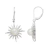 Simply Vera Vera Wang Sterling Silver Freshwater Cultured Pearl & 1/10 Carat T.W. Diamond Starburst Drop Earrings 2 Simply Vera Vera Wang Sterling Silver Freshwater Cultured Pearl & 1/10 Carat T.W. Diamond Starburst Drop Earrings -SIMPLY VERA VERA WANG Sales 3281746