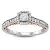 Simply Vera Vera Wang Two Tone 14k Gold 3/4 Carat T.W. Diamond Halo Engagement Ring -SIMPLY VERA VERA WANG Sales 3296244