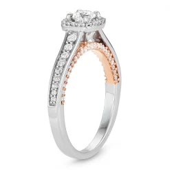 Simply Vera Vera Wang Two Tone 14k Gold 3/4 Carat T.W. Diamond Halo Engagement Ring 6 Simply Vera Vera Wang Two Tone 14k Gold 3/4 Carat T.W. Diamond Halo Engagement Ring -SIMPLY VERA VERA WANG Sales 3296244 ALT