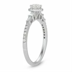 Simply Vera Vera Wang 14k White Gold 1/2 Carat T.W. Diamond Halo Engagement Ring -SIMPLY VERA VERA WANG Sales 3296281 ALT