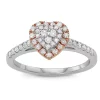 Simply Vera Vera Wang Two Tone 14k Gold 1/2 Carat T.W. Diamond Heart Engagement Ring -SIMPLY VERA VERA WANG Sales 3296295