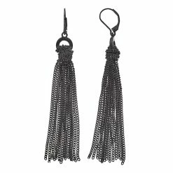 Simply Vera Vera Wang Black Tassel Drop Earrings