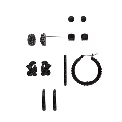 Simply Vera Vera Wang Simulated Crystal Stud & Hoop Earring Set