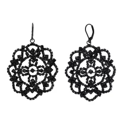 Simply Vera Vera Wang Lace Pattern Simulated Stone Drop Earrings