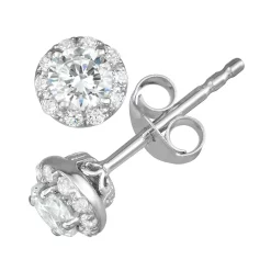 Simply Vera Vera Wang 14k White Gold 1/2 Carat T.W. Diamond Stud Earrings