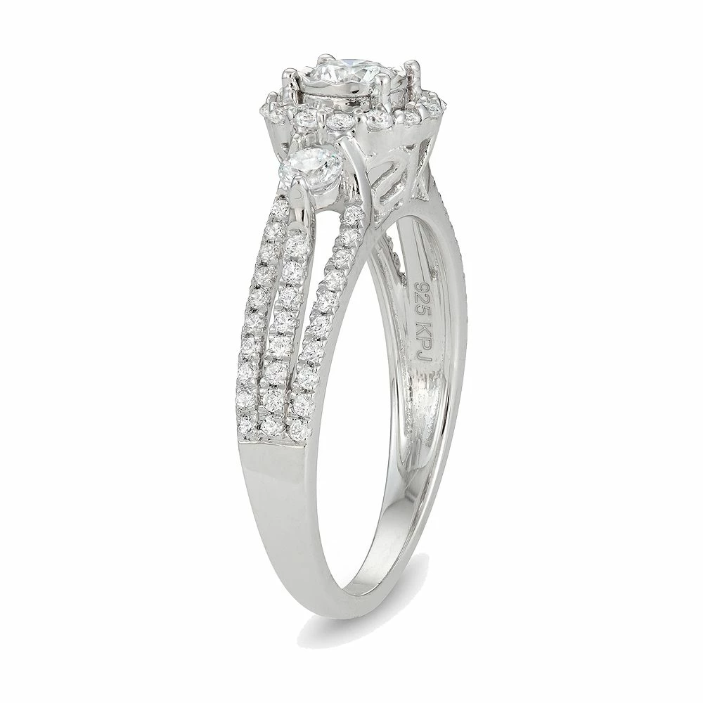 Simply Vera Vera Wang 14k White Gold 1 Carat T.W. Halo Diamond Ring 4 Simply Vera Vera Wang 14k White Gold 1 Carat T.W. Halo Diamond Ring - Image 2