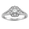 Simply Vera Vera Wang 14k White Gold 1/3 Carat T.W. Diamond Flower Engagement Ring -SIMPLY VERA VERA WANG Sales 3704867