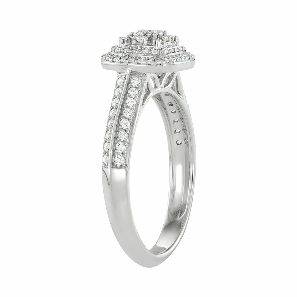Simply Vera Vera Wang 14k White Gold 1/2 Carat T.W. Diamond Tiered Engagement Ring 4 Simply Vera Vera Wang 14k White Gold 1/2 Carat T.W. Diamond Tiered Engagement Ring - Image 2