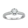 Simply Vera Vera Wang 14k White Gold 1/2 Carat T.W. Diamond Flower Engagement Ring -SIMPLY VERA VERA WANG Sales 3704869