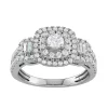 Simply Vera Vera Wang 14k White Gold 1 Carat T.W. Diamond Tiered Engagement Ring -SIMPLY VERA VERA WANG Sales 3720434
