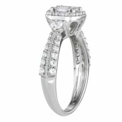 Simply Vera Vera Wang 14k White Gold 3/4 Carat T.W. Diamond Cushion Halo Engagement Ring -SIMPLY VERA VERA WANG Sales 3720455 ALT