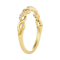 Simply Vera Vera Wang 14k Gold 1/10 Carat T.W. Diamond Twist Ring -SIMPLY VERA VERA WANG Sales 3744574 ALT