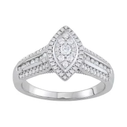 Simply Vera Vera Wang 14k White Gold 1/2 Carat T.W. Diamond Marquise Engagement Ring