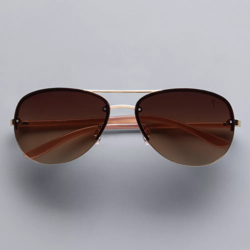 Simply Vera Vera Wang Marnie Rimless Aviator Sunglasses 4 Simply Vera Vera Wang Marnie Rimless Aviator Sunglasses - Image 2