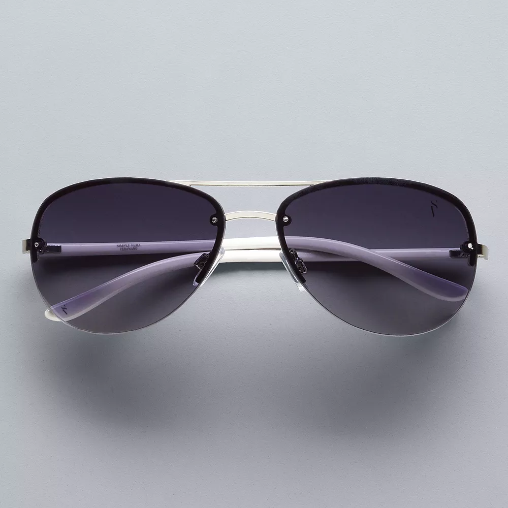 Simply Vera Vera Wang Marnie Rimless Aviator Sunglasses 5 Simply Vera Vera Wang Marnie Rimless Aviator Sunglasses - Image 3