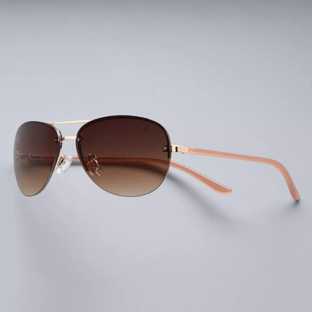 Simply Vera Vera Wang Marnie Rimless Aviator Sunglasses 3 Simply Vera Vera Wang Marnie Rimless Aviator Sunglasses