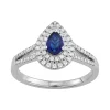 Simply Vera Vera Wang 14k White Gold Sapphire & 1/4 Carat T.W. Diamond Teardrop Ring -SIMPLY VERA VERA WANG Sales 3758707