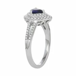 Simply Vera Vera Wang 14k White Gold Sapphire & 1/4 Carat T.W. Diamond Teardrop Ring -SIMPLY VERA VERA WANG Sales 3758707 ALT