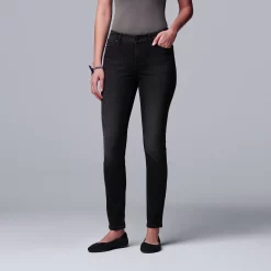 Women's Simply Vera Vera Wang Power Stretch Core Skinny Jeans -SIMPLY VERA VERA WANG Sales 3767104 Black Night