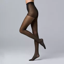 Women's Simply Vera Vera Wang Runway Metallic Pinstripe 30D Tights