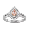 Simply Vera Vera Wang Two Tone 14k Gold Morganite & 1/3 Carat T.W. Diamond Teardrop Halo Ring 1 Simply Vera Vera Wang Two Tone 14k Gold Morganite & 1/3 Carat T.W. Diamond Teardrop Halo Ring -SIMPLY VERA VERA WANG Sales 3864381
