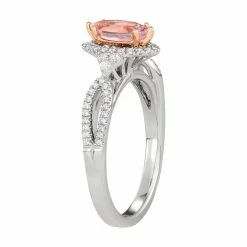 Simply Vera Vera Wang Two Tone 14k Gold 1/4 Carat T.W. Diamond & Morganite Engagement Ring -SIMPLY VERA VERA WANG Sales 3889799 ALT