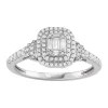 Simply Vera Vera Wang 14k White Gold 1/2 Carat T.W. Diamond Baguette Halo Engagement Ring -SIMPLY VERA VERA WANG Sales 3894726
