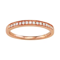 Simply Vera Vera Wang 14k Gold 1/6 Carat T.W. Diamond Wedding Band -SIMPLY VERA VERA WANG Sales 3960637 Rose