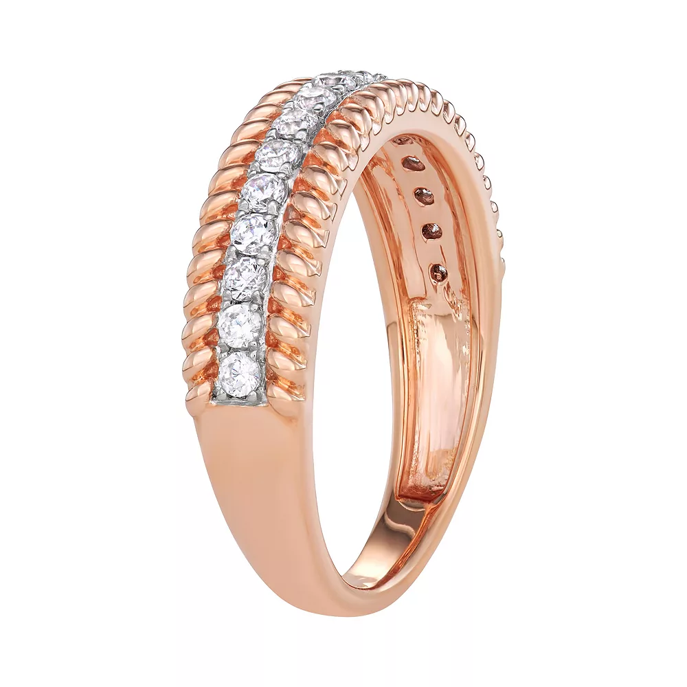 Simply Vera Vera Wang 14k Rose Gold 1/3 Carat T.W. Diamond Wedding Ring 4 Simply Vera Vera Wang 14k Rose Gold 1/3 Carat T.W. Diamond Wedding Ring - Image 2
