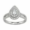 Simply Vera Vera Wang 14KT White Gold 3/4 Carat T.W. Pear Center Diamond Engagement Ring -SIMPLY VERA VERA WANG Sales 3960660
